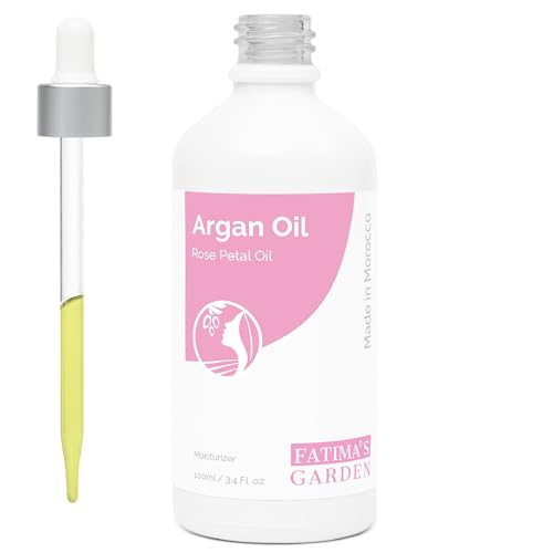 Fatima's Garden Huile d'Argan aux Pétales de Rose - Hydratant Anti-Âge Bio, 100ml