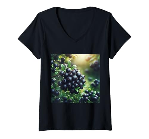 Mujer Realmente como Aronia Chokeberry Camiseta Cuello V