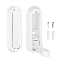 sourcing map 2Pcs Folding Coat Hooks, 2.87\" Heavy Duty Foldable Wall Hooks Round Wall Mounted Towel Hook Space-Saving for Bathroom Kitchen Entryway Closet, Matte White