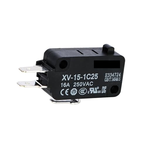 Interruptor XV-15-1C25 de 3 pines con botón de nailon y punto de plata de 1 unidad