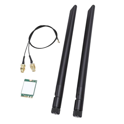 Tarjeta inalámbrica WiFi 6E, banda triple 2.4G 5G 6GHz con adaptador de red Bluetooth 5.3 para laptop y escritorio con antenas externas duales de 8dBi