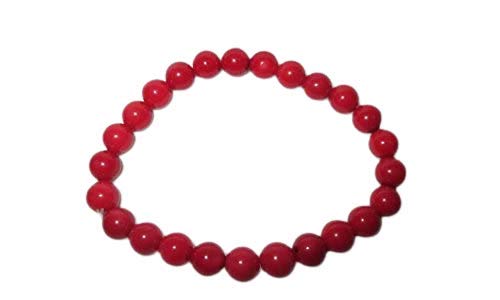 Powerful Coral Stretch Bracelet Free Booklet Jet International Crystal Therapy. A++ Gemstone Semiprecious Natural Genuine Healing Energy