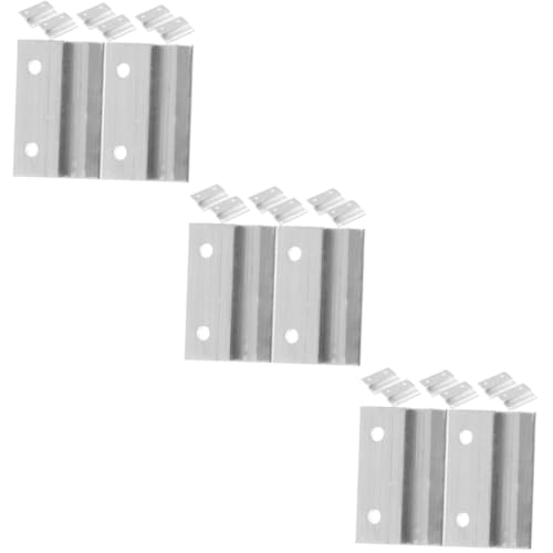 Image of TEHAUX 3sets French Cleat Heavy Duty Wall Mounting Brackets Picture Hanging System Aluminum Alloy Wall Hangers 8pcs*3