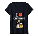 Photo Gallery donna funny quote housekeeper humor i love cleaning maglietta con collo a v Photo Gallery donna funny quote housekeeper humor i love cleaning maglietta con collo a v