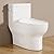 Sarlai One Piece Toilet - Elongated Tall Comfort Height Single Flush White Ceramic Bathroom Toilet with Soft Seat, Concealed Trapway, 12" Rough In, Wax Ring Included