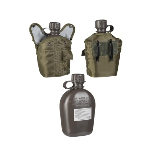 Mil-Tec Cantimplora de Plástico Ligero 1L con Funda | Envase de Hidratación Acolchado y Duradero Ideal para Entusiastas al Aire Libre, Personal Militar | Excelente para Camping, Senderismo y Actividades Deportivas miniatura 5