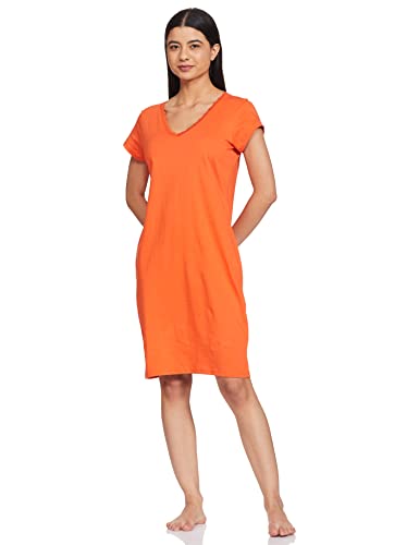 Image of Amazon Brand - Symbol Women's Cotton Knee Length Regular Fit Nighty
