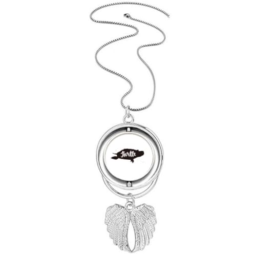 Collier tortue noir et blanc et ailes d'ange, le bijou idéal pour sublimer vos tenues