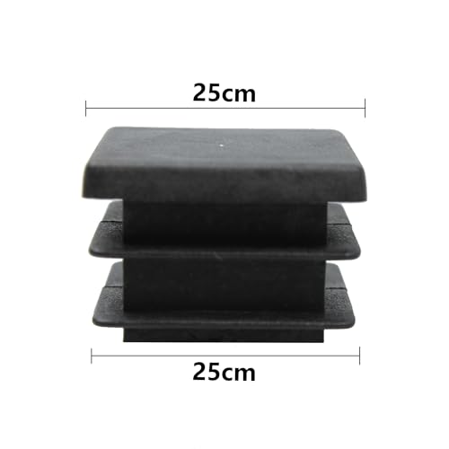 Image of Septe 1 inch Square Plastic Plugs,Black Tubing End Plastic Caps for Square Tube, Chair Legs, Table Legs(30Pcs)
