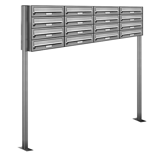 AL Briefkastensysteme 16er V2A Edelstahl Stand Briefkasten rostfrei als 16...