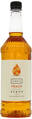 Simply Peach Syrup Vegan & Nut Free Flavoured Syrup for Coffee Cocktails & Baking (1 Litre)