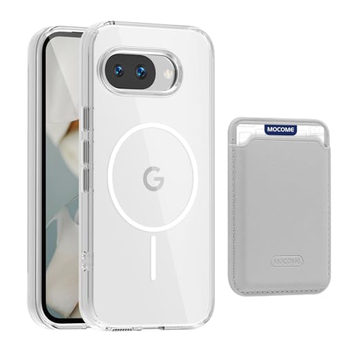 Étui pour Google Pixel 9A blanc : housse portefeuille magnétique transparente