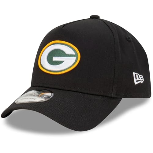 New Era Green Bay Packers NFL Evergreen Schwarz Verstellbare 9Forty A-Frame Cap - One-Size