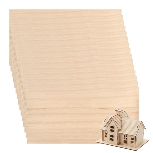 15 HolzstüCke Balsaholz 1mm Mit Den MaßEn 200 * 100 * 1 Mm Unbearbeitet Sperrholz 1mm Holzplatte 200x100 Geeignet FüR Diy-Bastelarbeiten Furnierholz (FüR Flugzeug- Holz- Und Schiffsmodellprojekte)
