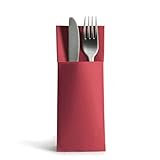 CHIC 1250 Besteckservietten Bestecktaschen Bordeaux Airlaid