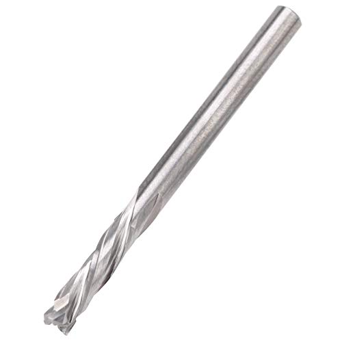Fresa, fresa a candela, fresa a 3 taglienti, utensili per la lavorazione del legno in acciaio al tungsteno a 3 taglienti argento 3.175 x 3.175 x 12 x 40 mm