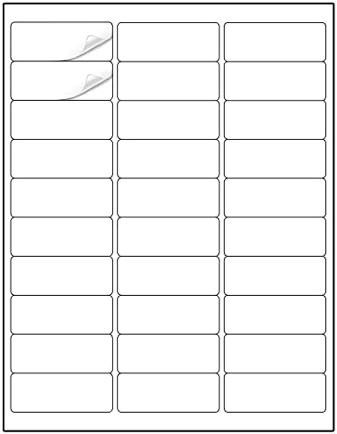 Methdic Address Labels 1" x 2-5/8" 3000 Labels Sticker Paper for Laser/Ink Jet Printer Mailing Labels 8.5"×11" White 30 per Sheet