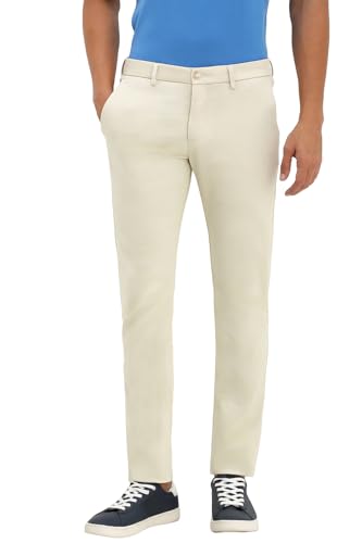 Image of Allen Solly Men Mid Rise Regular Fit Casual Trousers Pants