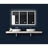 LED badkamerspiegel Talos Sun 45 x 70 cm – licht frame – lichtkleur 4200K – digitale klok – modern design