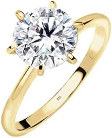 Elli PREMIUM Anillos Solitario de Compromiso para Mujer con Circo...
