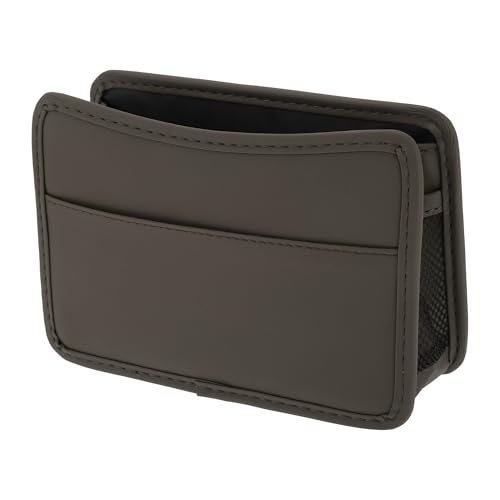 Poubelle de voiture pliable 21 cm marron portable pour rangement habitacle