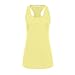 Produktbild TWIFER Damen Sommer Tank Tops Racerback Einfarbig Rundhals Bluse Ärmellose T Shirt Weste (S, Gelb)