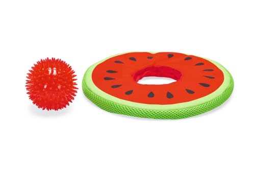 Karlie 2in1 Frisbee Melone mit Noppenball - 25 cm