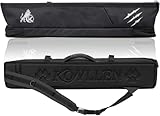 KONLLEN 3x4 4x5 Oxford-Stoff Prairie Queue-Koffer, Hochkapazität Billard-Queue-Tragetasche (Schwarz)