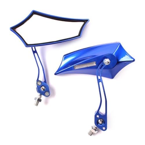 Qsvbeeqj Espejo retrovisor de cristal lateral para bicicleta, soporte para manillar, espejo retrovisor lateral