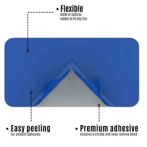 Image of Radial Tyre Repair Patch No. 40 (Box of 10 Pcs) | Heavy-Duty Tubeless Tyre Puncture Patch | Strong Adhesive Rubber Patch for Car, Bike, Scooter, Truck & Tractor Tyres