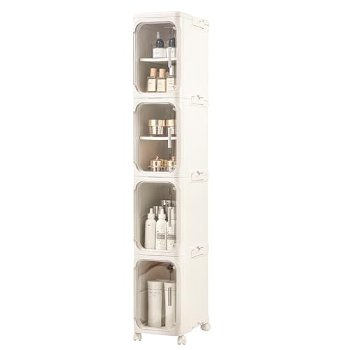 Lifelongpal 4-Tier Slim Tall Narrow Bathroom Storage Cabinet with Adjustable