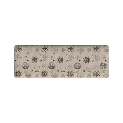 Image of HomePop 47.5 inch Oslo Bench - Cream Contemporary Global Pattern