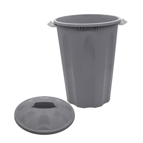 Spetebo Universal Maxitonne aus Kunststoff - 40 Liter - Allzweck Tonne mit Deckel farblich sortiert - Garten Mülltonne Regentonne mit Klickverschluss Abfalleimer Mülleimer