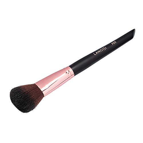 Lanossi Beauty & Care Pincel Para Pó Facial Rose Black Cor Preto/Rosé Metalizado