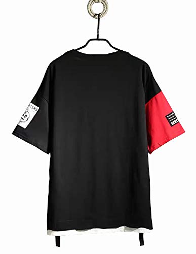DUDHUH Men’s T-Shirts Techwear Japanese Streetwear Hip Hop Short Sleeve Shirts for Men