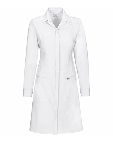 Cherokee Infinity Women Scrubs Lab Coats 40" Plus Size 1401A, 3XL, White