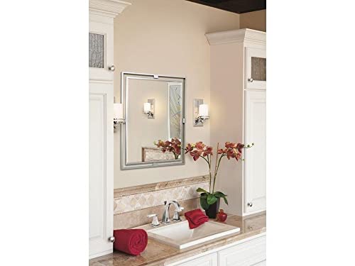 Image of Kichler Hendrik 12 inch Wall Sconce in Brushed Nickel, 1-Light Modern Wall Mount Light with Satin Etched Cased Opal Glass, (12 inch H x 5.25 inch W), 5076NI, 24.75 in