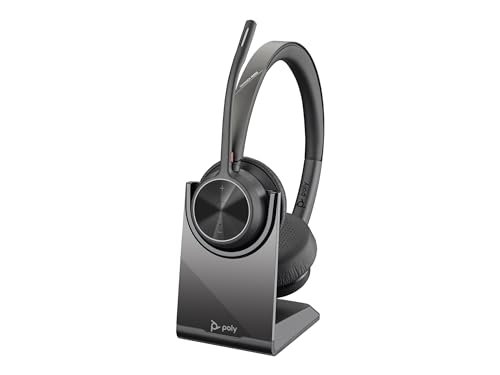 Poly 218476-01 Voyager 4320 Uc Wireless Headset + Charge Stand (Plantronics) - Headphones With Boom Mic - Connect To Pc/Mac Via Usb-A Bluetooth Adapter thumb #3