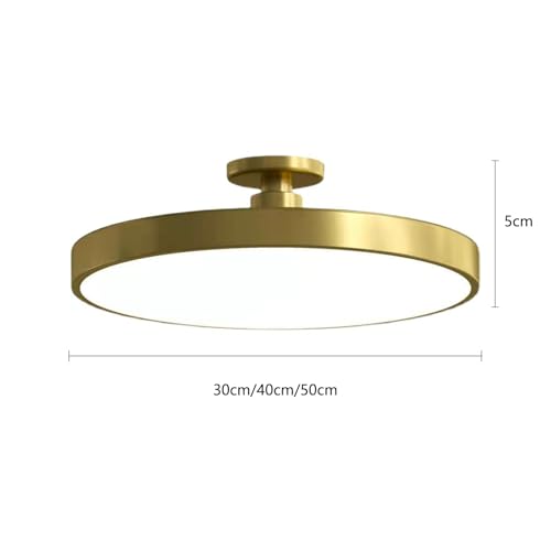 Plafonnier LED dimmable doré 50cm avec télécommande pour salon - 6
