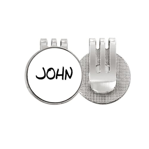 Marqueur de balle de golf magnétique en émail avec prénom anglais John
