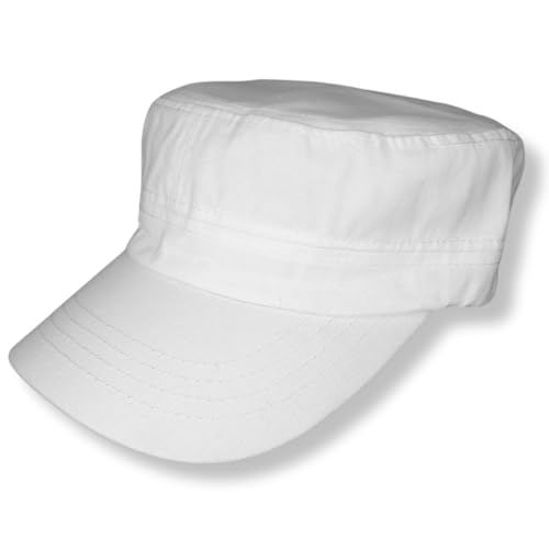 Consejos para Comprar Gorras de Moda los mejores 10. 49 Gorra Tactica Militar Cubana, Algodón, con Ajuste de Hebilla Metálica (MX/US, Alfa, Talla única, Blanco)