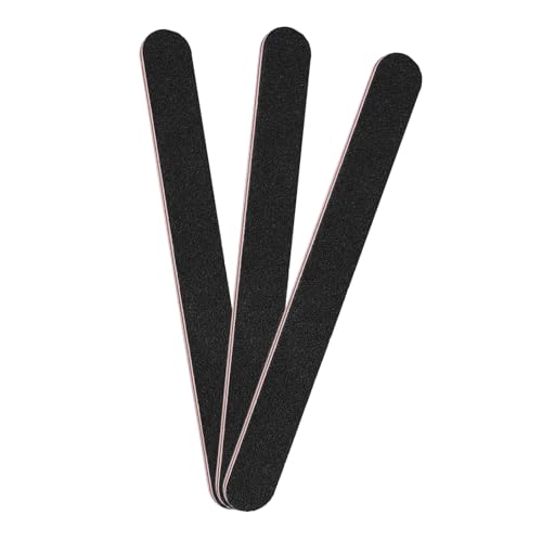3er Pack Nagelfeilen, 100/180 Schleifbrett für Nägel, Schwarze Doppelseitige Professionelle Nagelfeile, Stabil und Geeignet für alle Nageltypen, Ideal für Heim- und Salonmaniküre