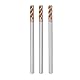 QUARKZMAN 3 Stück 3mm Durchmesser 3mm Schaft Vierkant-Nasenfräser 4 Schneiden HRC50 Hartmetall AlTiN-beschichtete CNC-Fräser-Werkzeuge für Endfräsen CNC-Bearbeitung, Schwarz