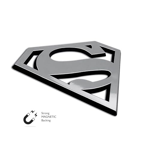 Imán decorativo grande Superman cromado DC Comics miniatura 5