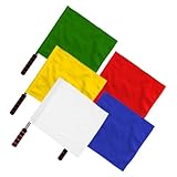 GALPADA 5 Stück Teiliges Leichte Schiedsrichter Signalflaggen mit Griff Hochwertige Handfahnen in...
