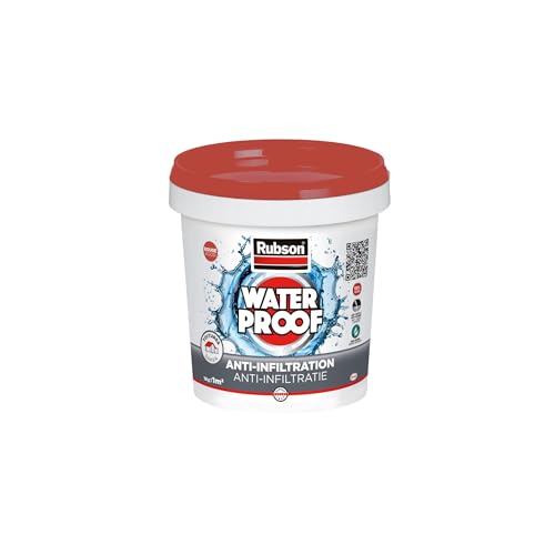 Rubson revêtement Waterproof Anti fuite Rouge 1kg pour réparation et étanchéité, protecteur de...