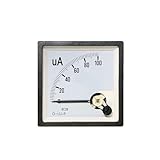 Microampèremètre 6C2B 50ua 100ua 200ua 300ua 500ua pointeur Ampèremètre CP80 be80 75 * 75mm(DC 50uA)