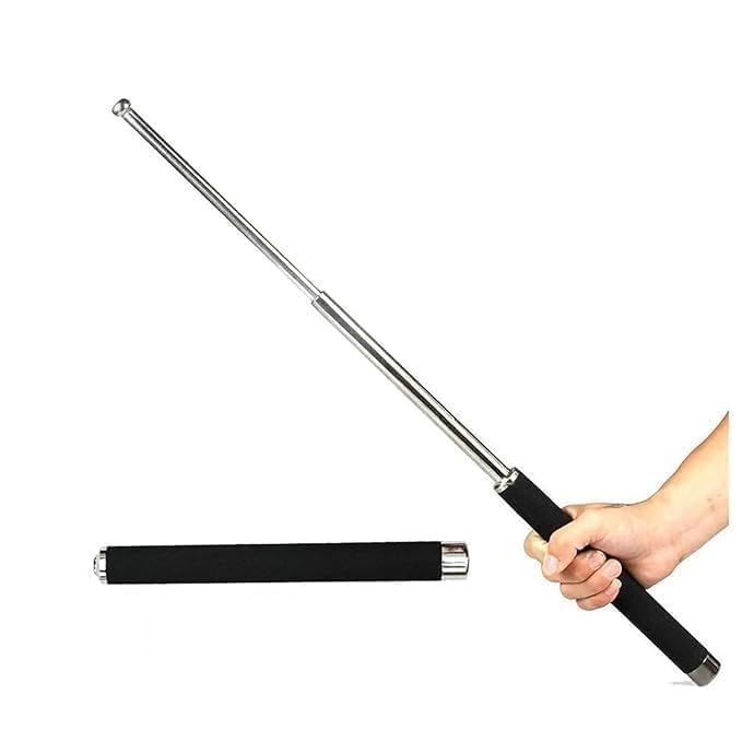 Image of Stainless steel Foldable Pointer Compact magical stick, Collapsible, Extendable Wand with Comfortable Grip & Hiking Stick, Extendable Wand with Non-Slip Grip (Pack of 1)