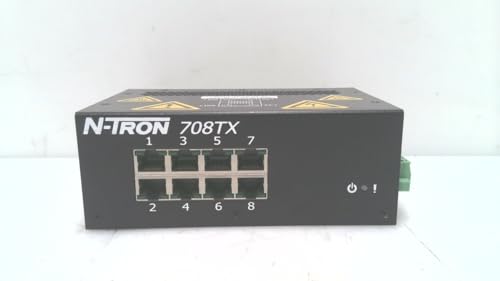 N-TRON 708TX 10/100BASETX, 8 Port, DIN-Rail, ETHERNET Switch, Fully Managed, Industrial