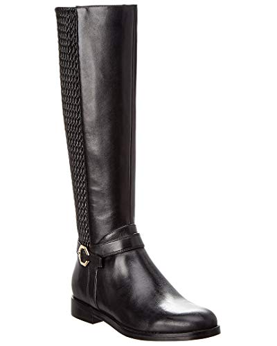 Cole Haan Women's Leela Grand Riding Boot Black Leather 6.5 B US
